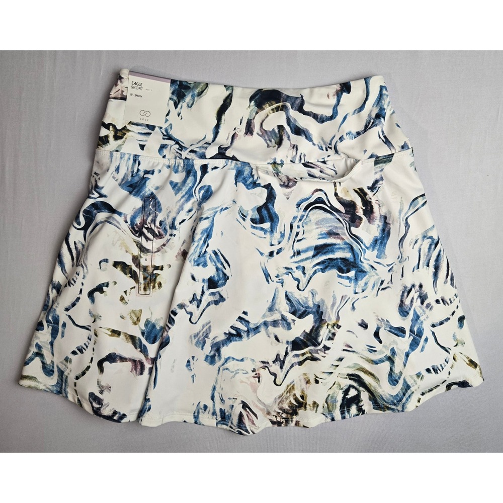 Calia Golf Eagle Skort Womens Small Blue White Marble Abstract Print 15 Inch NWT - Picture 2 of 7